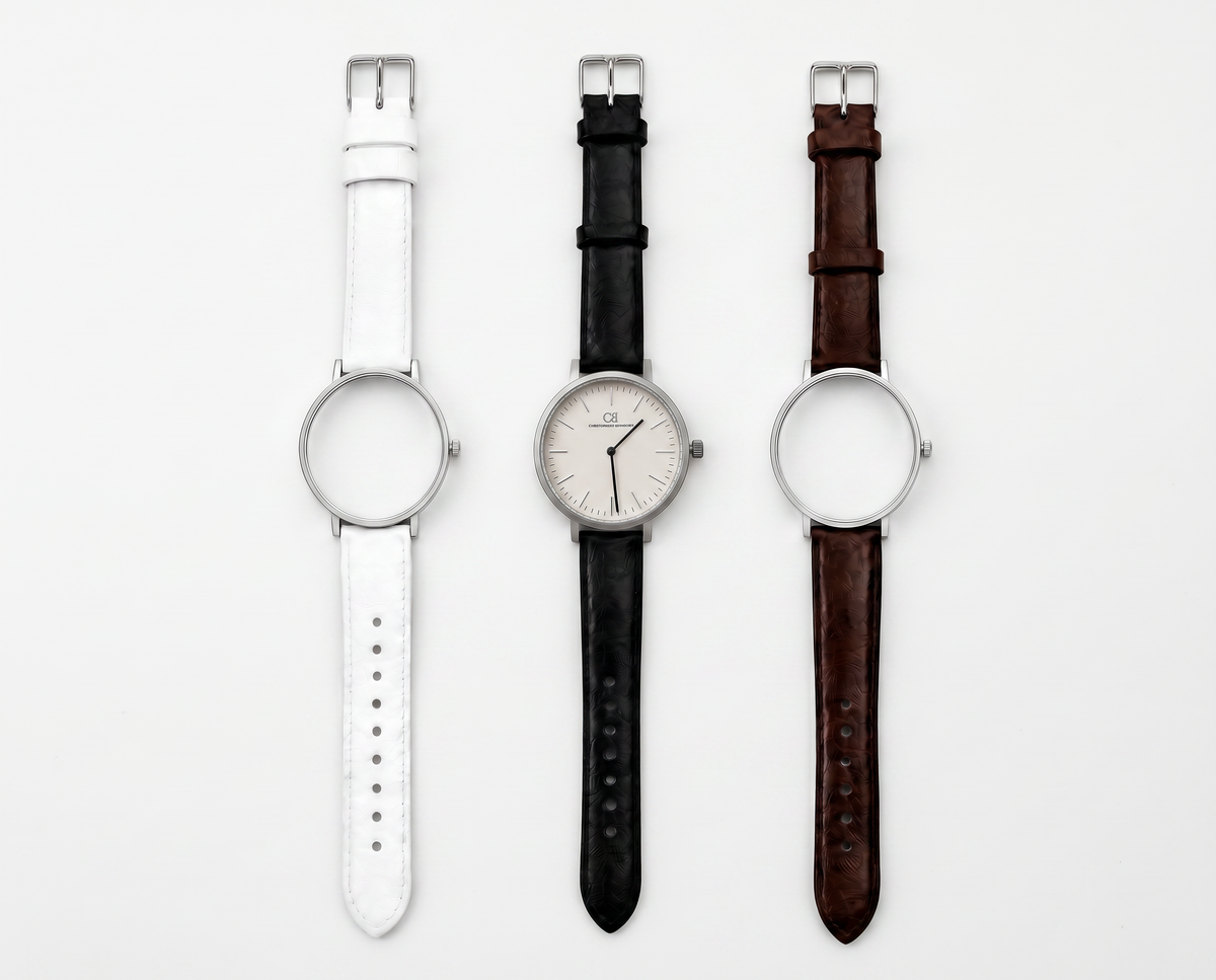 Christopher Butendorff Elegans luxury watch round white — Scandinavian minimalist design