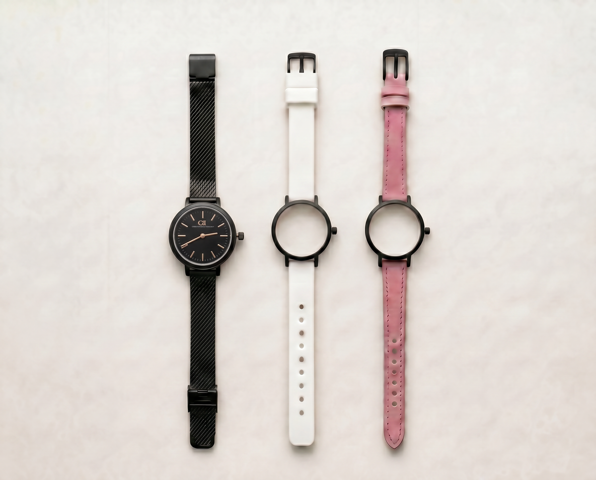 Christopher Butendorff Mixta women's modular luxury watch black round