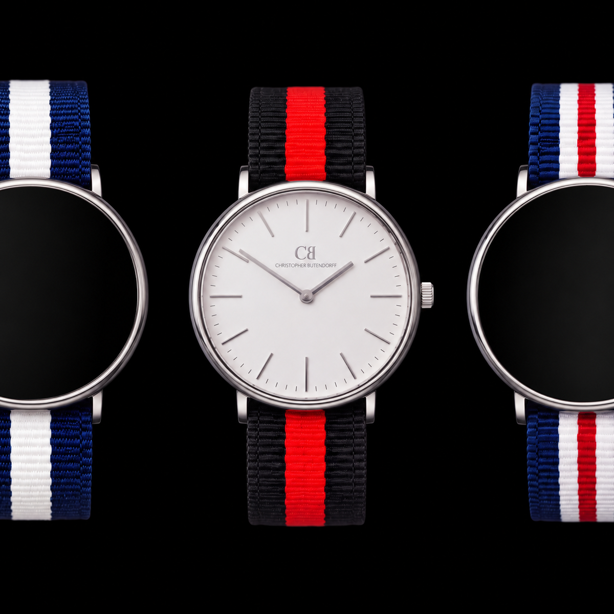 Tela Timeless Pearl White— Swiss Made Modular Watch with Interchangeable Nato Straps