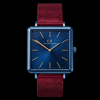 Red Ribbed Metal
