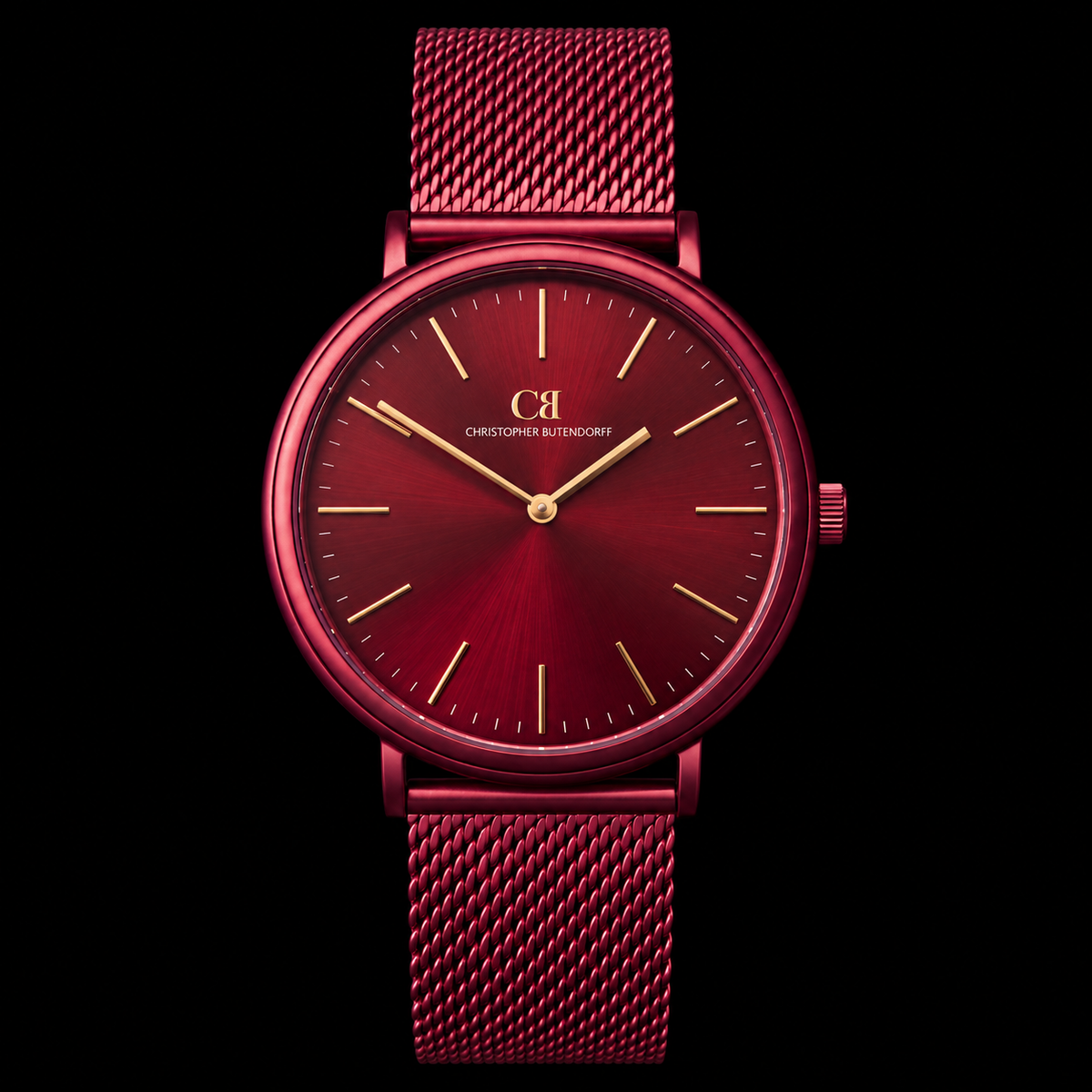 Red Ribbed Metal