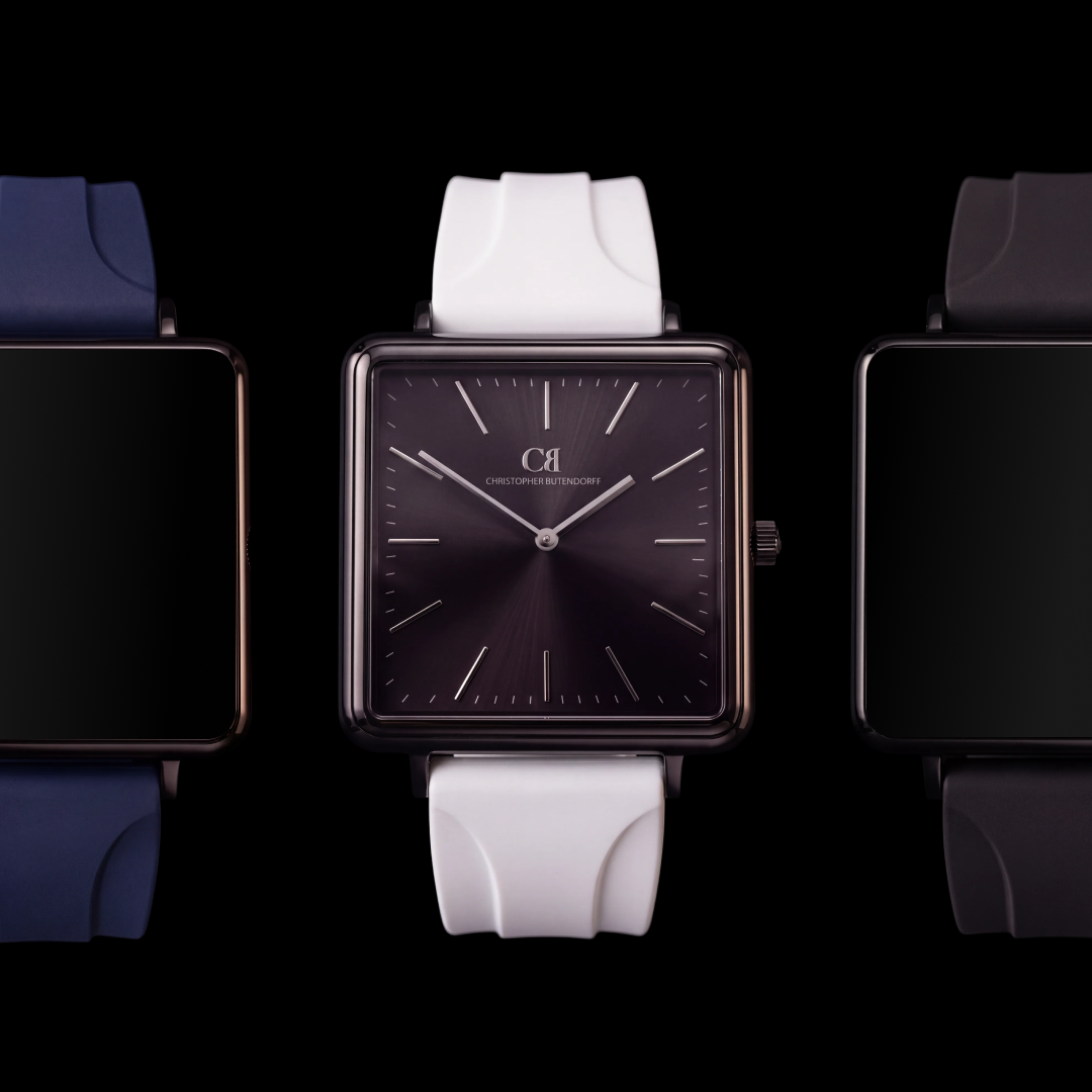 Ludus Modern Onyx Black — Swiss Made Modular Watch with Interchangeable Sport Straps