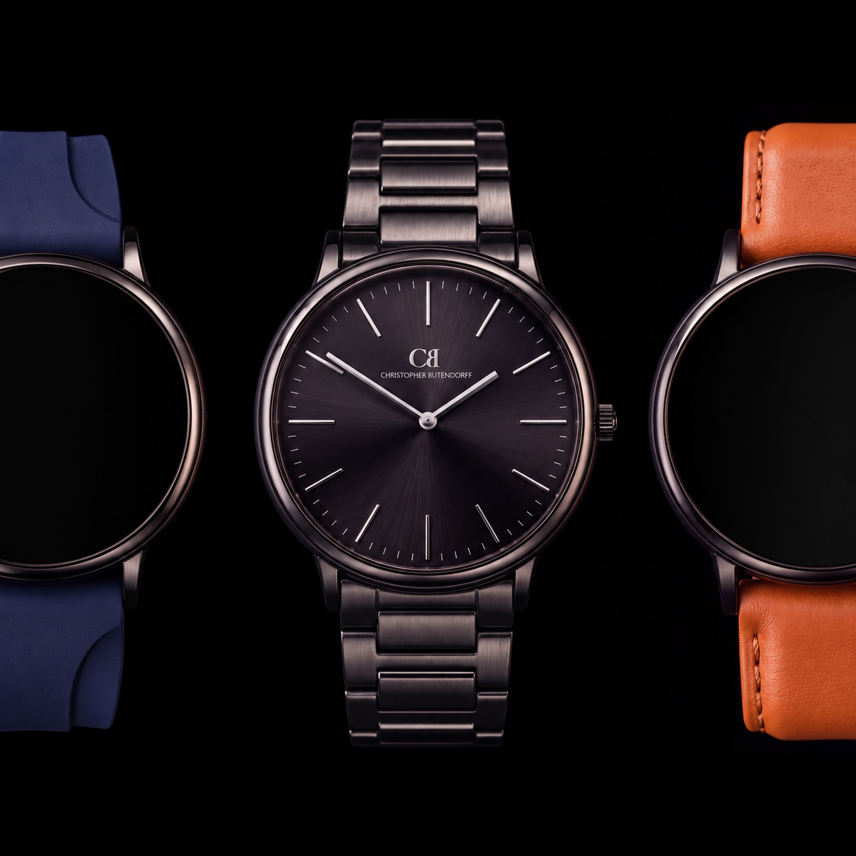 Admixtus Timeless Onyx Black — Swiss Made Modular All-Rounder with Mixed Straps