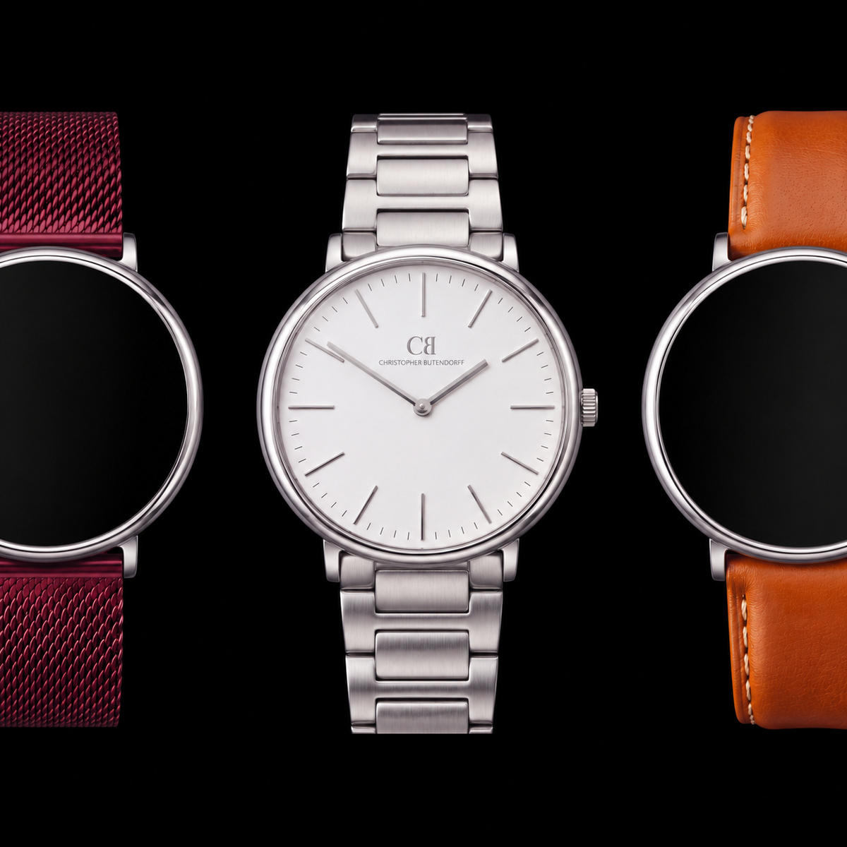Mixtus Timeless Pearl White — Swiss Made Modular Watch with Mixed Straps