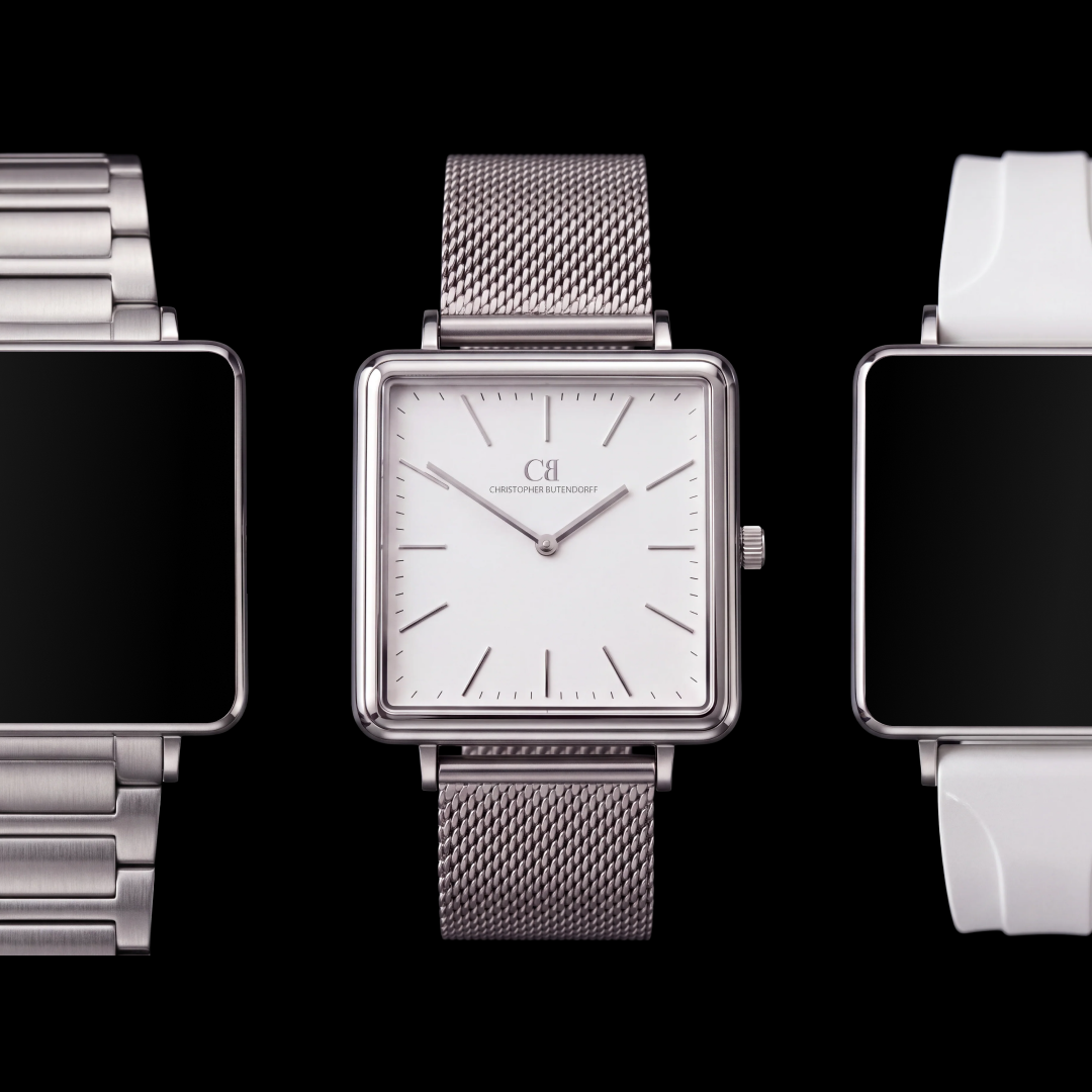 Admixtus Modern Pearl White — Swiss Made Modular All-Rounder with Mixed Straps