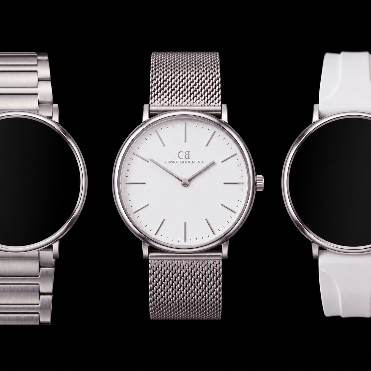 Admixtus Timeless Pearl White — Swiss Made Modular All-Rounder with Mixed Straps