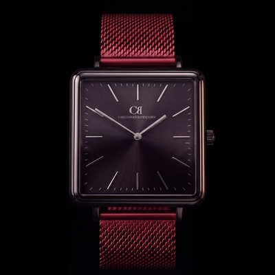 Red Ribbed Metal