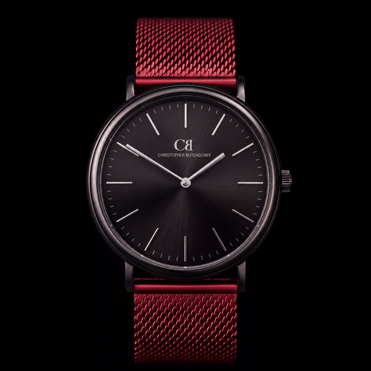 Red Ribbed Metal