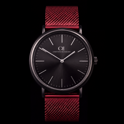 Red Ribbed Metal